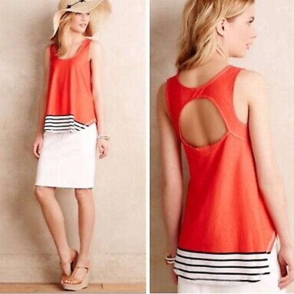 Anthropologie Tops - Anthropologie Deletta Razorback Swing Tank Top